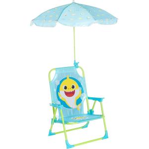 imageIdea Nuova Baby Shark Kids Outdoor Chair with Umbrella  Adjustable Portable Perfect for Beach or PoolBaby Shark