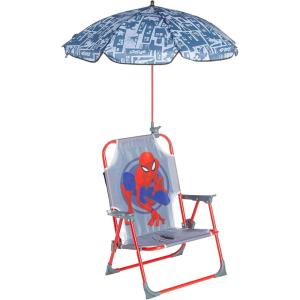 imageIdea Nuova Baby Shark Kids Outdoor Chair with Umbrella  Adjustable Portable Perfect for Beach or PoolSpiderman