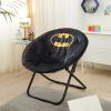 imageIdea Nuova Jurassic World Plush Folding Saucer Chair with 32quot Folding and Metal Frame for KidsTeensAdults LargeBatman