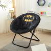 imageIdea Nuova Jurassic World Plush Folding Saucer Chair with 32quot Folding and Metal Frame for KidsTeensAdults LargeBatman