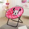 imageIdea Nuova Jurassic World Plush Folding Saucer Chair with 32quot Folding and Metal Frame for KidsTeensAdults LargeMinnie Mouse