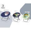 imageIdea Nuova Jurassic World Plush Folding Saucer Chair with 32quot Folding and Metal Frame for KidsTeensAdults LargeStar Wars Mandalorian