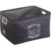 imageIdea Nuova Batman 3 Piece Nestable Rectangular Storage Bins with Grommet Handles for Organizing Toys Games Clothes in Nursery Playroom Bedroom BathroomBatman