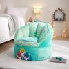 imageIdea Nuova Cocomelon Blue Round Bean Bag Chair for Kids Ages 3 LargeBaby Shark