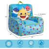 imageIdea Nuova Cocomelon Kids Mink Plush Bean Bag Chair with Piping ampamp Top Carry Handle  LargeBaby Shark