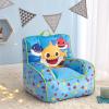 imageIdea Nuova Cocomelon Kids Mink Plush Bean Bag Chair with Piping ampamp Top Carry Handle  LargeBaby Shark