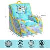 imageIdea Nuova Cocomelon Kids Mink Plush Bean Bag Chair with Piping ampamp Top Carry Handle  LargeBluey