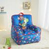imageIdea Nuova Cocomelon Kids Mink Plush Bean Bag Chair with Piping ampamp Top Carry Handle  LargeSuper Mario