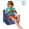 imageIdea Nuova Cocomelon Kids Mink Plush Bean Bag Chair with Piping ampamp Top Carry Handle  LargeSuper Mario