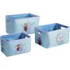 imageIdea Nuova Batman 3 Piece Nestable Rectangular Storage Bins with Grommet Handles for Organizing Toys Games Clothes in Nursery Playroom Bedroom BathroomFrozen