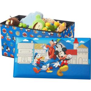 imageDisney Minnie Mouse Collapsible Toy Storage Bench and Ottoman  Durable and Functional 145quot H x 145quot D x 25quot L Perfect for Kids RoomsMickey Mouse