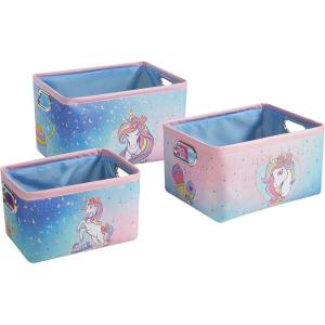 imageIdea Nuova Batman 3 Piece Nestable Rectangular Storage Bins with Grommet Handles for Organizing Toys Games Clothes in Nursery Playroom Bedroom BathroomJojo Siwa