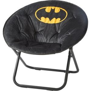 imageIdea Nuova Batman Folding Lounge and Gaming Saucer Chair Polyester 29quot H x 32quot W x 22quot D 16quotD x 19quotH 14quot from floorBatman