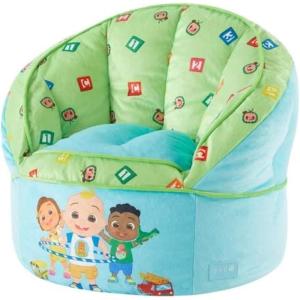 imageIdea Nuova Cocomelon Blue Round Bean Bag Chair for Kids Ages 3 LargeCocomelon