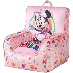 imageIdea Nuova Cocomelon Kids Mink Plush Bean Bag Chair with Piping ampamp Top Carry Handle  LargeMinnie Mouse