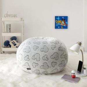imageIdea Nuova Marvel Spiderman Embossed Faux Fur Round Bean Bag Chair for Kids24quotx24quotx18quotMickey Mouse
