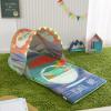 imageDisney Star Wars The Mandalorian Grogu 3 Piece 26quotx46quot Adventure Pop up Play Tent Set with Slumber BagCarry Bagand String Lights