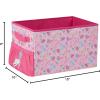 imageIdea Nuova Dreamworlds Trolls Kids Collapsible Storage Organizer Bin with Front Pocket9quot H x 10quot W x 15quot LJojo Siwa