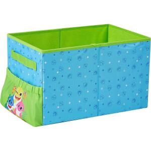 imageIdea Nuova Dreamworlds Trolls Kids Collapsible Storage Organizer Bin with Front Pocket9quot H x 10quot W x 15quot LBaby Shark