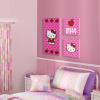 imageIdea Nuova Sanrio Hello Kitty Pastel Dot 3Piece Canvas Wall Art Set For Room Dcor12quotx12quot and 24quotx12quotApple