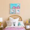 imageIdea Nuova Sanrio Hello Kitty Pastel Dot 3Piece Canvas Wall Art Set For Room Dcor12quotx12quot and 24quotx12quotPastel Dot