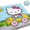imageIdea Nuova Sanrio Hello Kitty Pastel Dot 3Piece Canvas Wall Art Set For Room Dcor12quotx12quot and 24quotx12quotRainbow