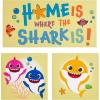 imageIdea Nuova Sanrio Hello Kitty Pastel Dot 3Piece Canvas Wall Art Set For Room Dcor12quotx12quot and 24quotx12quotBaby Shark