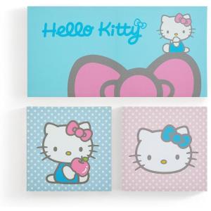 imageIdea Nuova Sanrio Hello Kitty Pastel Dot 3Piece Canvas Wall Art Set For Room Dcor12quotx12quot and 24quotx12quotPastel Dot