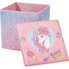 imageIdea Nuova JoJo Siwa Believe in Your Dreams Unicorn 3 Piece Collapsible Storage Set with Collapsible Ottoman Bin and Figural Dome Pop Up Hamper PinkJojo Siwa