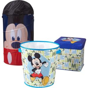 imageIdea Nuova JoJo Siwa Believe in Your Dreams Unicorn 3 Piece Collapsible Storage Set with Collapsible Ottoman Bin and Figural Dome Pop Up Hamper PinkMickey Mouse