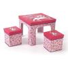 imageIdea Nuova JoJo Siwa Unicorn 3 Piece Collapsible Table and Chair Set with Storage Table and 2 OttomansJojo Siwa
