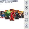 imageIdea Nuova Marvel Spiderman Comic 5 Piece Canvas Printed Wall Art Dcor Set Overall 40quot W x 20quot HAvengers