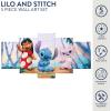 imageIdea Nuova Marvel Spiderman Comic 5 Piece Canvas Printed Wall Art Dcor Set Overall 40quot W x 20quot HLilo and Stitch