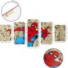 imageIdea Nuova Marvel Spiderman Comic 5 Piece Canvas Printed Wall Art Dcor Set Overall 40quot W x 20quot HSpiderman