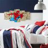 imageIdea Nuova Marvel Spiderman Comic 5 Piece Canvas Printed Wall Art Dcor Set Overall 40quot W x 20quot HSpiderman
