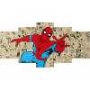 imageIdea Nuova Marvel Spiderman Comic 5 Piece Canvas Printed Wall Art Dcor Set Overall 40quot W x 20quot HSpiderman