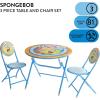 imageDreamWorks Trolls 3 Piece Foldable Round Table and Chair Set Ages 3Spongebob