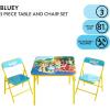 imageIdea Nuova Sanrio Hello Kitty 3 Piece Childrens Activity Square Table and 2 Folding Chairs Set Ages 3Bluey