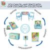 imageIdea Nuova Sanrio Hello Kitty 3 Piece Childrens Activity Square Table and 2 Folding Chairs Set Ages 3Cocomelon