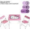 imageIdea Nuova Sanrio Hello Kitty 3 Piece Childrens Activity Square Table and 2 Folding Chairs Set Ages 3Hello Kitty