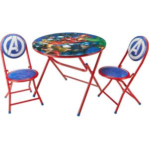 imageDreamWorks Trolls 3 Piece Foldable Round Table and Chair Set Ages 3Avengers