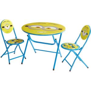 imageDreamWorks Trolls 3 Piece Foldable Round Table and Chair Set Ages 3Minions