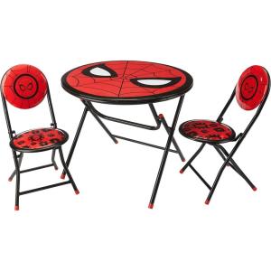 imageDreamWorks Trolls 3 Piece Foldable Round Table and Chair Set Ages 3Spiderman