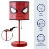 imageIdea Nuova Spiderman Stick Table Kids Lamp with Pull Chain Themed Printed Decorative Shade red and Black