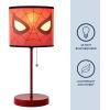 imageIdea Nuova Spiderman Stick Table Kids Lamp with Pull Chain Themed Printed Decorative Shade red and Black
