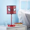 imageIdea Nuova Spiderman Stick Table Kids Lamp with Pull Chain Themed Printed Decorative Shade red and Black