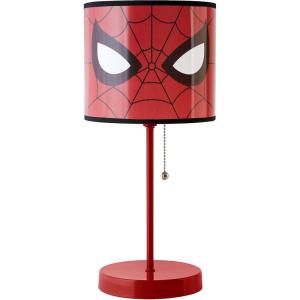 imageIdea Nuova Spiderman Stick Table Kids Lamp with Pull Chain Themed Printed Decorative Shade red and Black