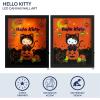 imageIdea Nuova Sanrio Hello Kitty Happy Halloween LED Glowing Holiday Canvas Wall Art for Room Dcor115quotx95quotBlack