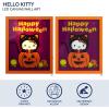 imageIdea Nuova Sanrio Hello Kitty Happy Halloween LED Glowing Holiday Canvas Wall Art for Room Dcor115quotx95quotOrange