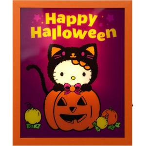 imageIdea Nuova Sanrio Hello Kitty Happy Halloween LED Glowing Holiday Canvas Wall Art for Room Dcor115quotx95quotOrange